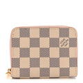 Louis Vuitton Damier Azur Zippy Coin Purse Rose Ballerine
