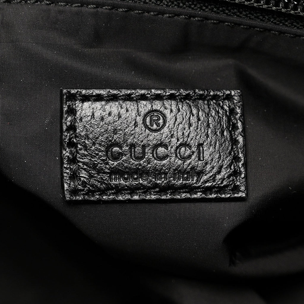 Gucci Crystal Monogram Web Large Duffle Bag Black