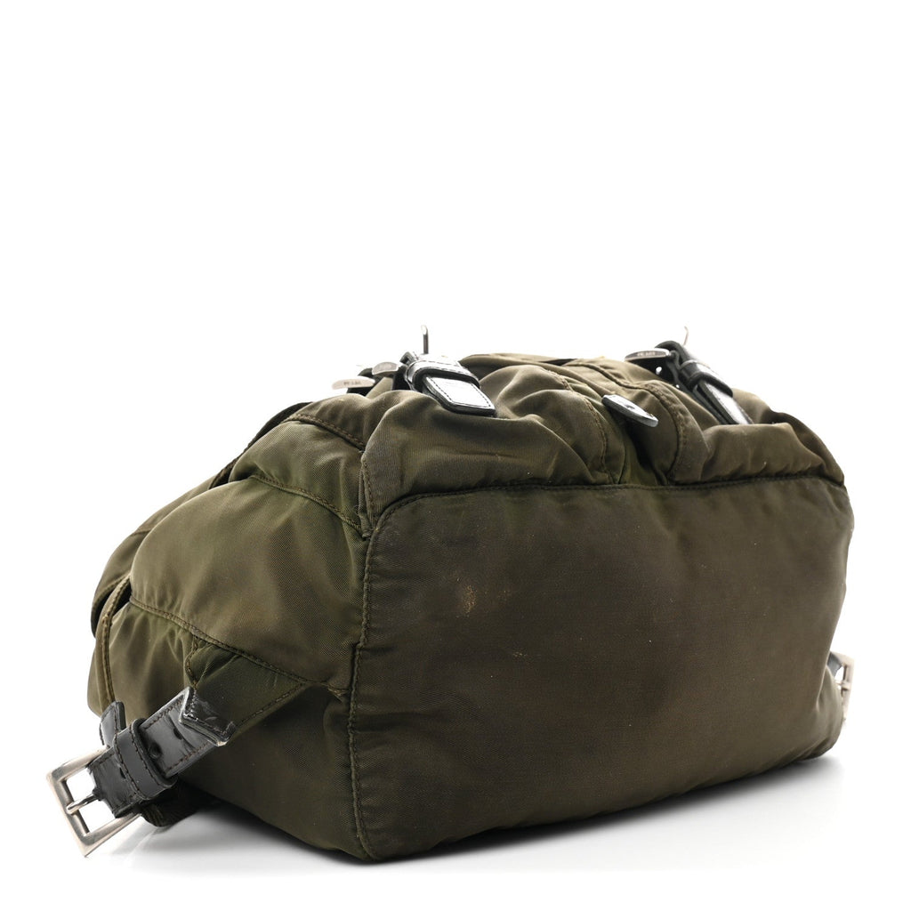 Prada Tessuto Nylon Vela Small Backpack Dark Green