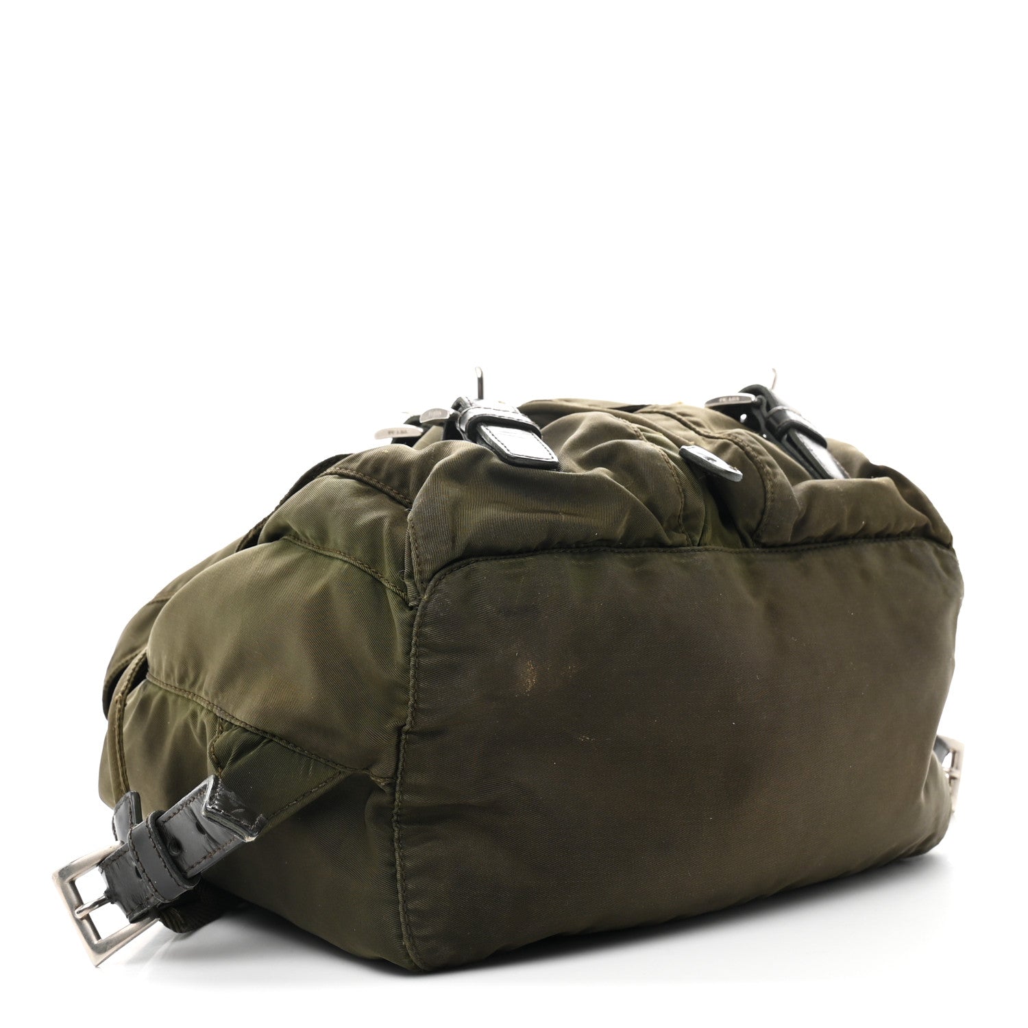 Prada Tessuto Nylon Vela Small Backpack Dark Green