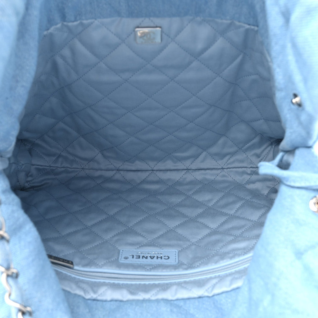 Chanel Denim Quilted Chanel 22 Light Blue