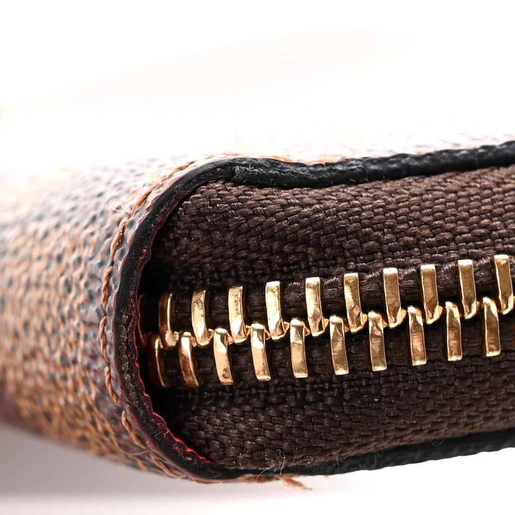 Louis Vuitton Damier Ebene Clemence Wallet Cherry