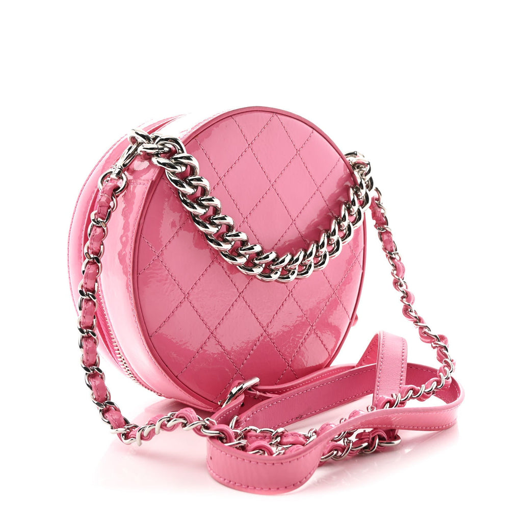 Chanel Glazed Calfskin Round As Earth Evening Bag Pink