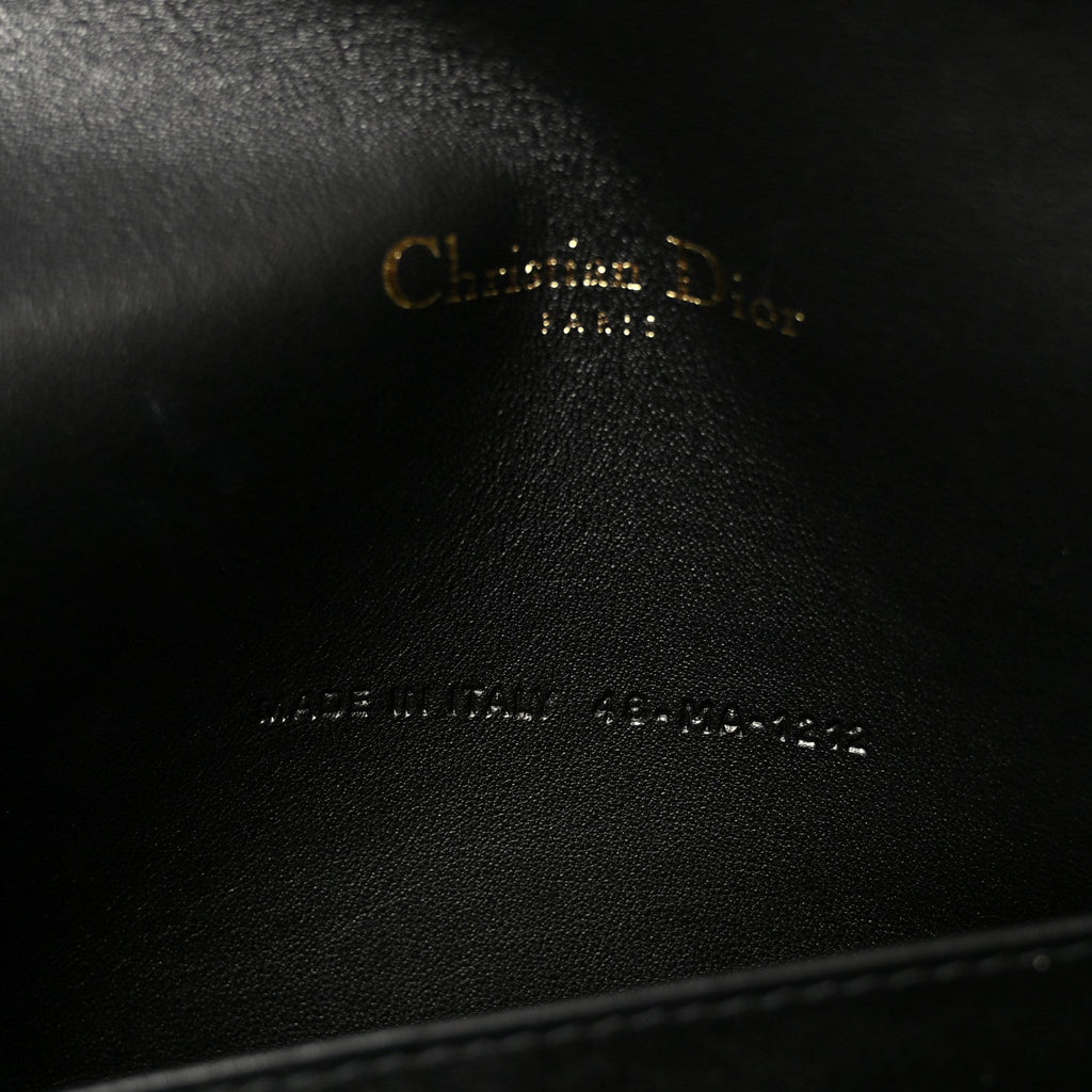 Christian Dior Patent Cannage Lady Dior Pouch Black