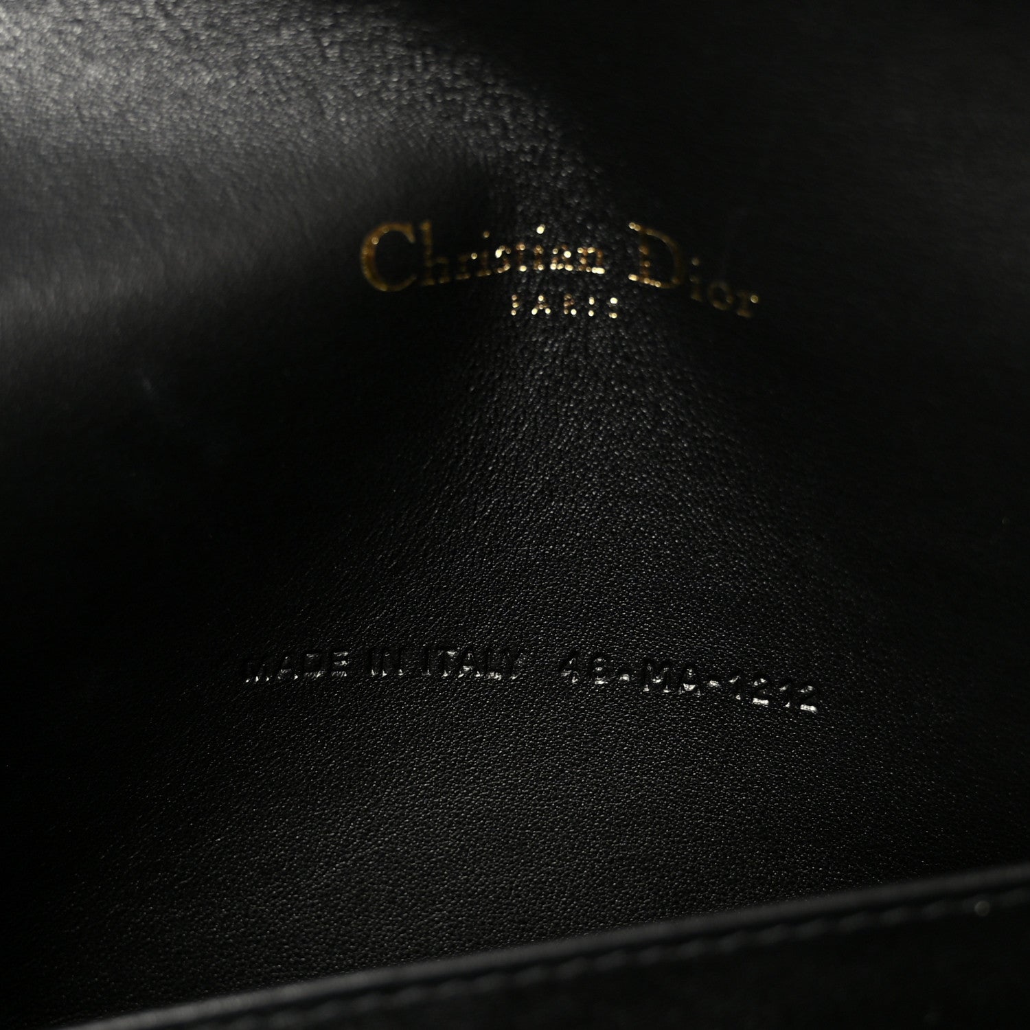 Christian Dior Patent Cannage Lady Dior Pouch Black