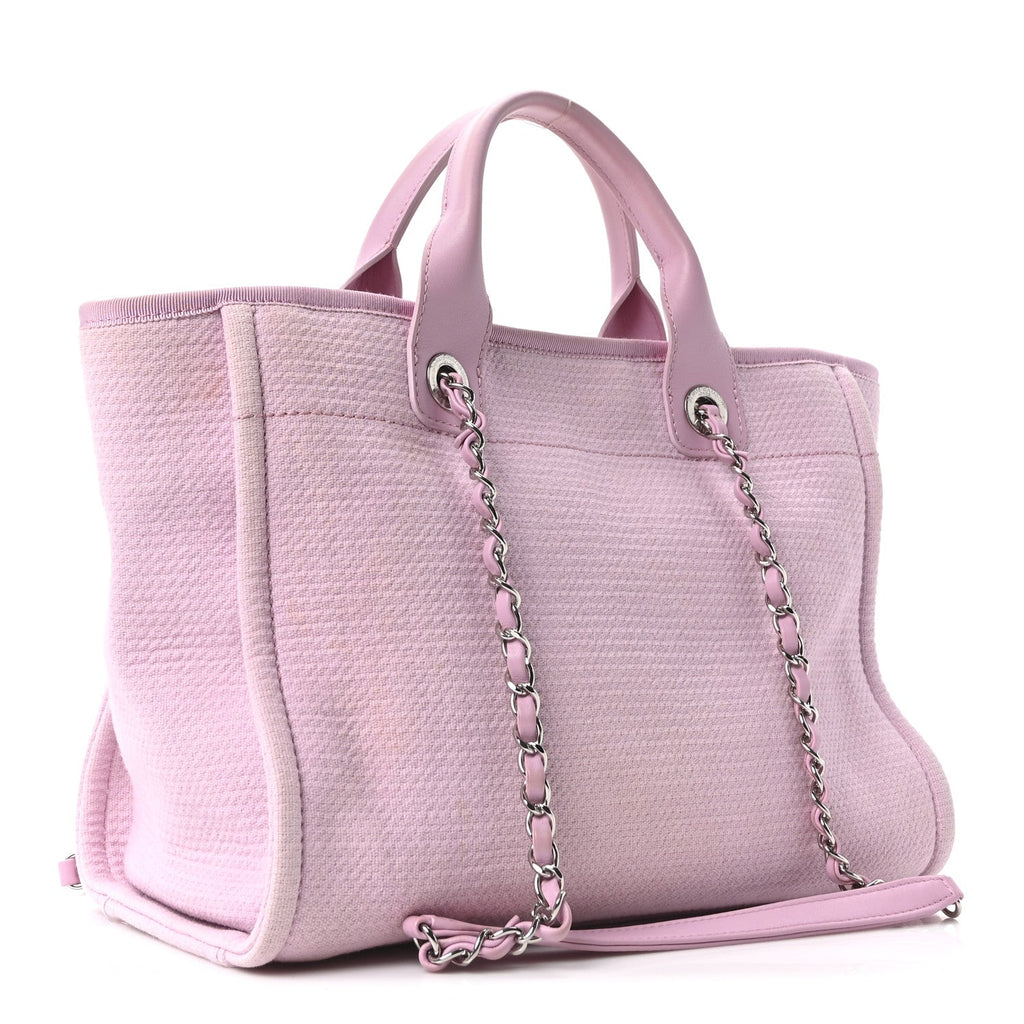 Chanel Mixed Fibers Small Deauville Tote Pink