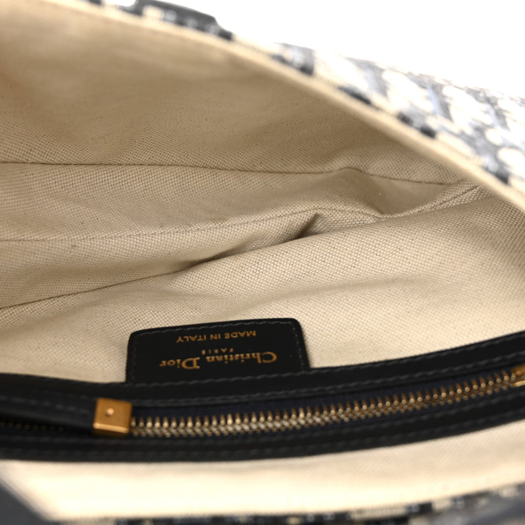 Christian Dior Oblique Saddle Bag Blue