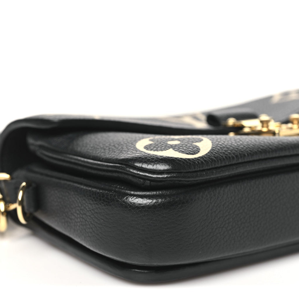 Louis Vuitton Empreinte Monogram Giant Pochette Metis East West Black Beige