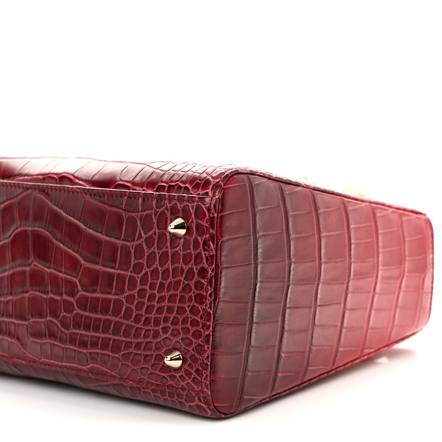 Christian Dior Alligator Gradient Medium Lady Dior Red