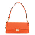 Gucci GG Monogram Textured Dollar Calfskin Small Luce Shoulder Bag Orange