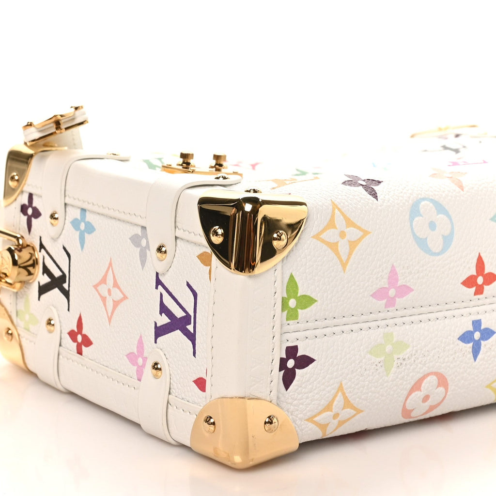Louis Vuitton LV x TM Cowhide Monogram Multicolor Side Trunk MM White