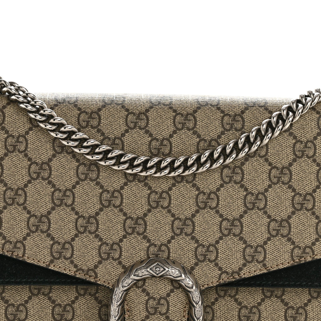 Gucci GG Supreme Monogram Medium Dionysus Shoulder Bag Black