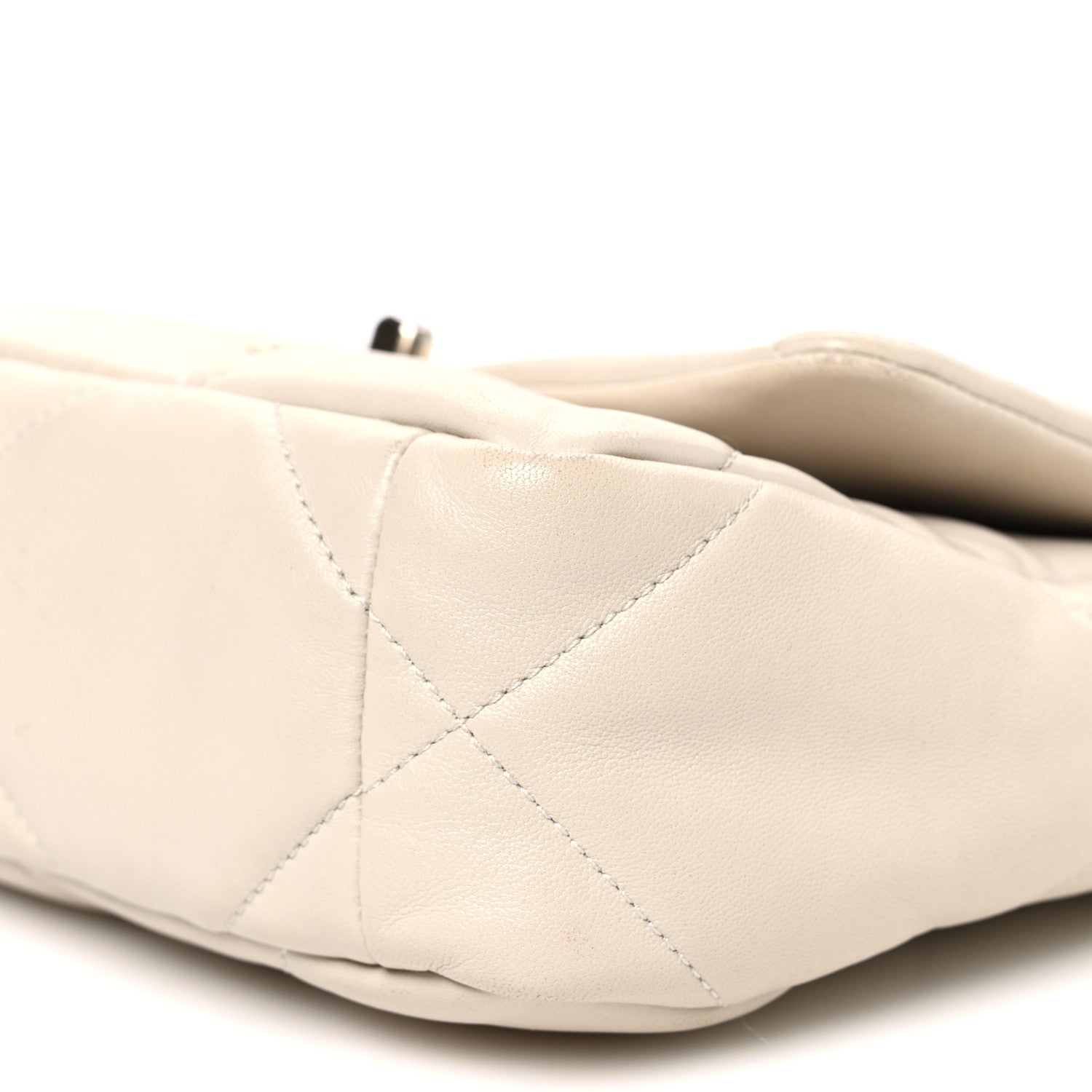 Chanel Goatskin Quilted Medium Chanel 19 Flap Beige