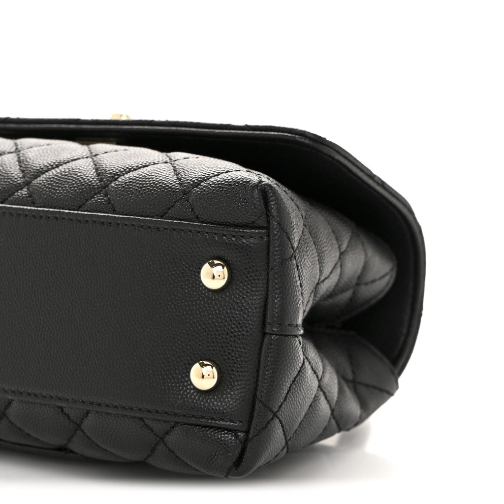 Chanel Caviar Quilted Mini Coco Handle Flap Black