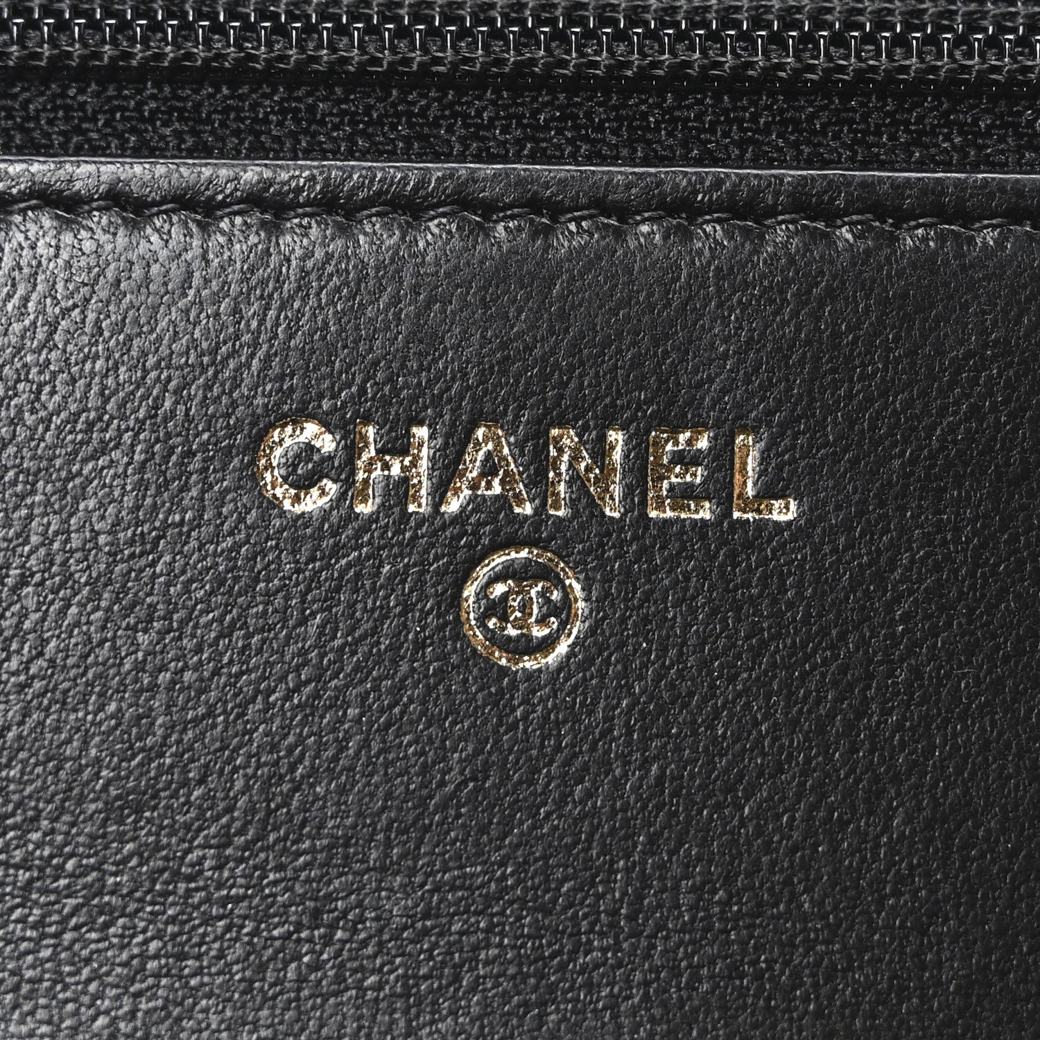 Chanel Lambskin Quilted Golden Class Wallet on Chain WOC Black