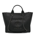 Chanel Caviar Small Studded Deauville Tote Black