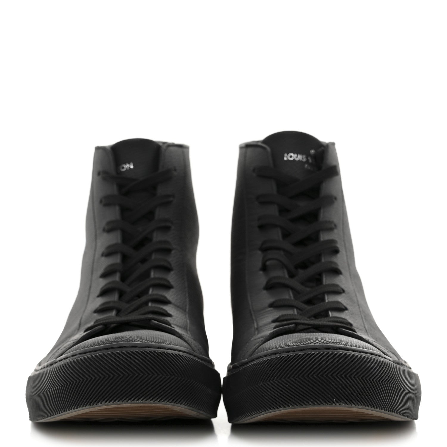 Louis Vuitton Calfskin Mens LV Tattoo Sneaker Boots 8.5 Black