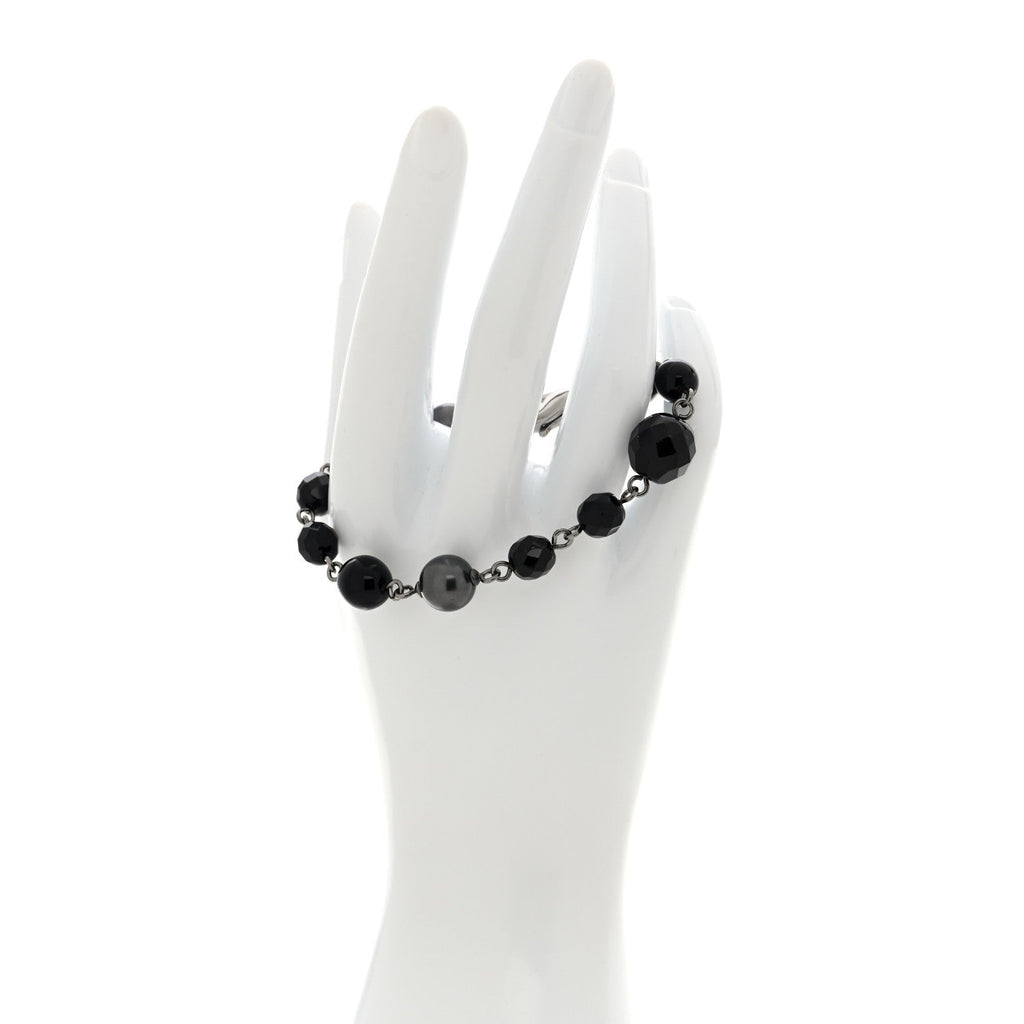 Bead Bracelet Ruthenium Black