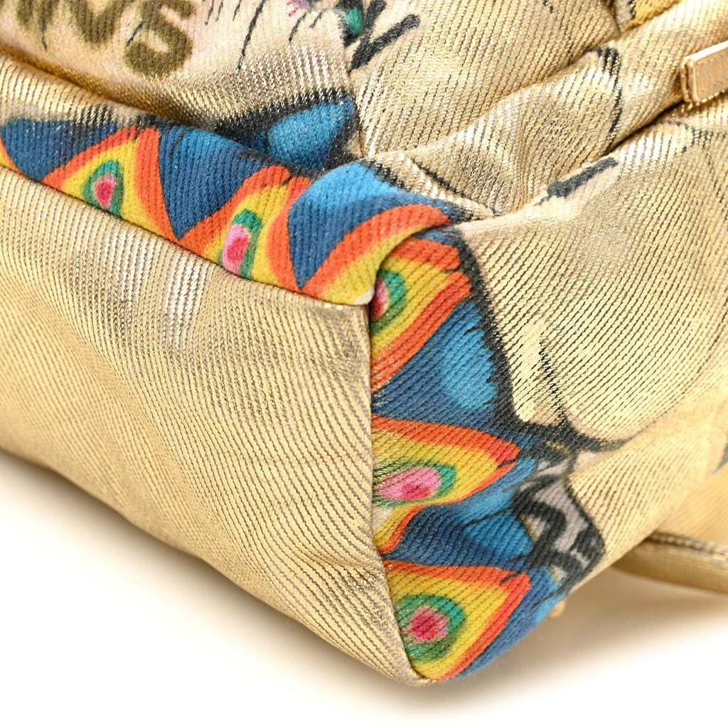 Chanel Graffiti Printed Canvas Street Spirit Backpack Multicolor