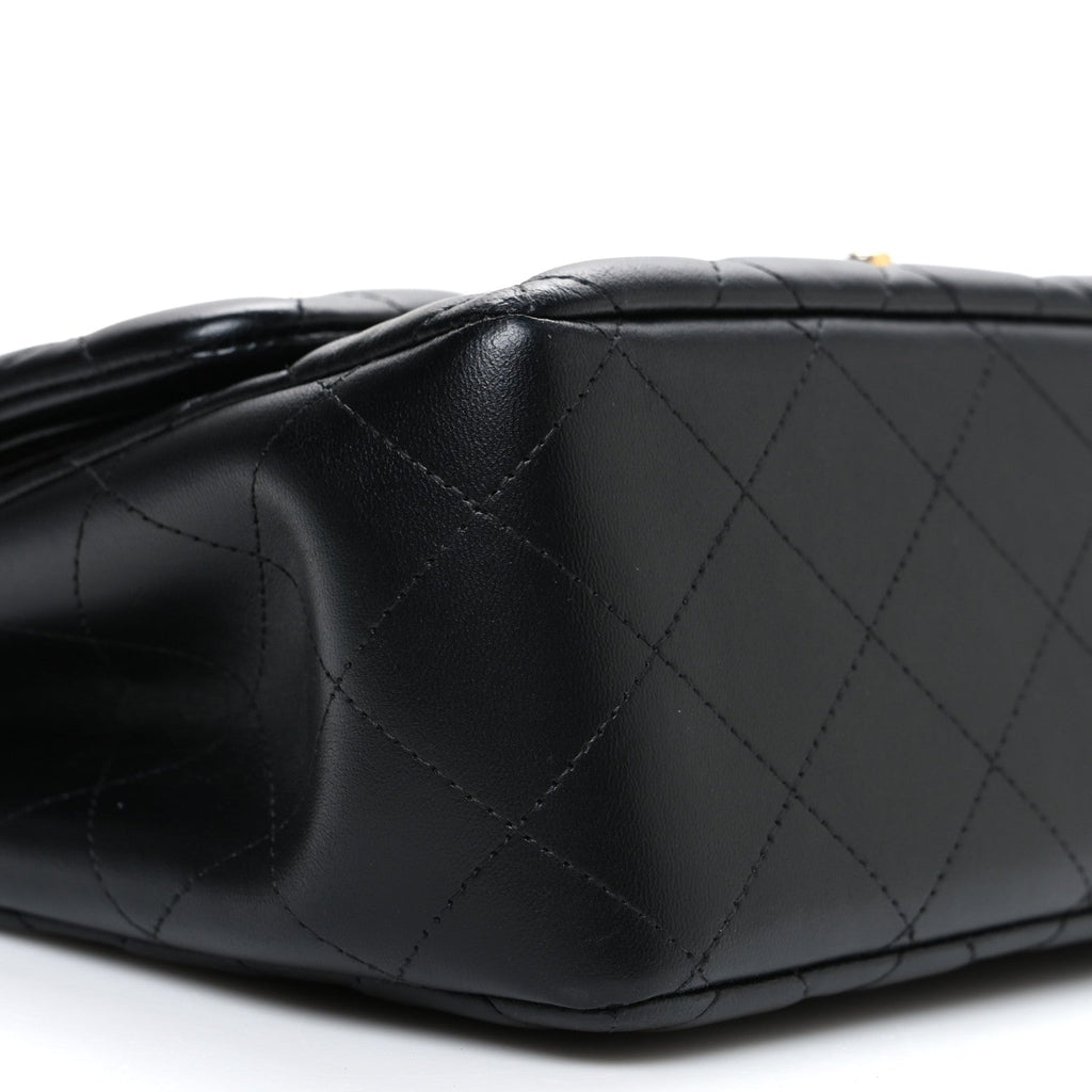 Chanel Lambskin Quilted Jumbo Double Flap Black