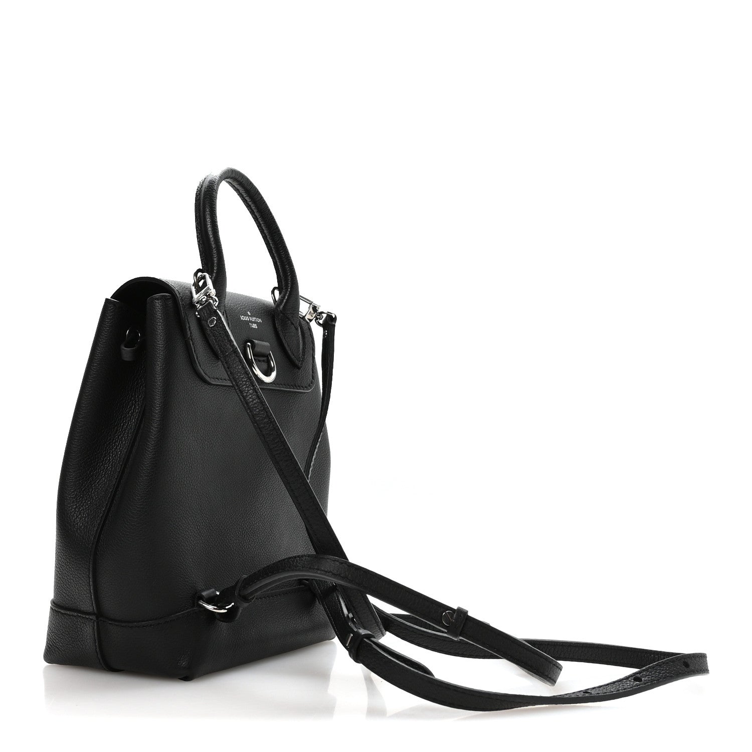 Louis Vuitton Calfskin Lockme Mini Backpack Black