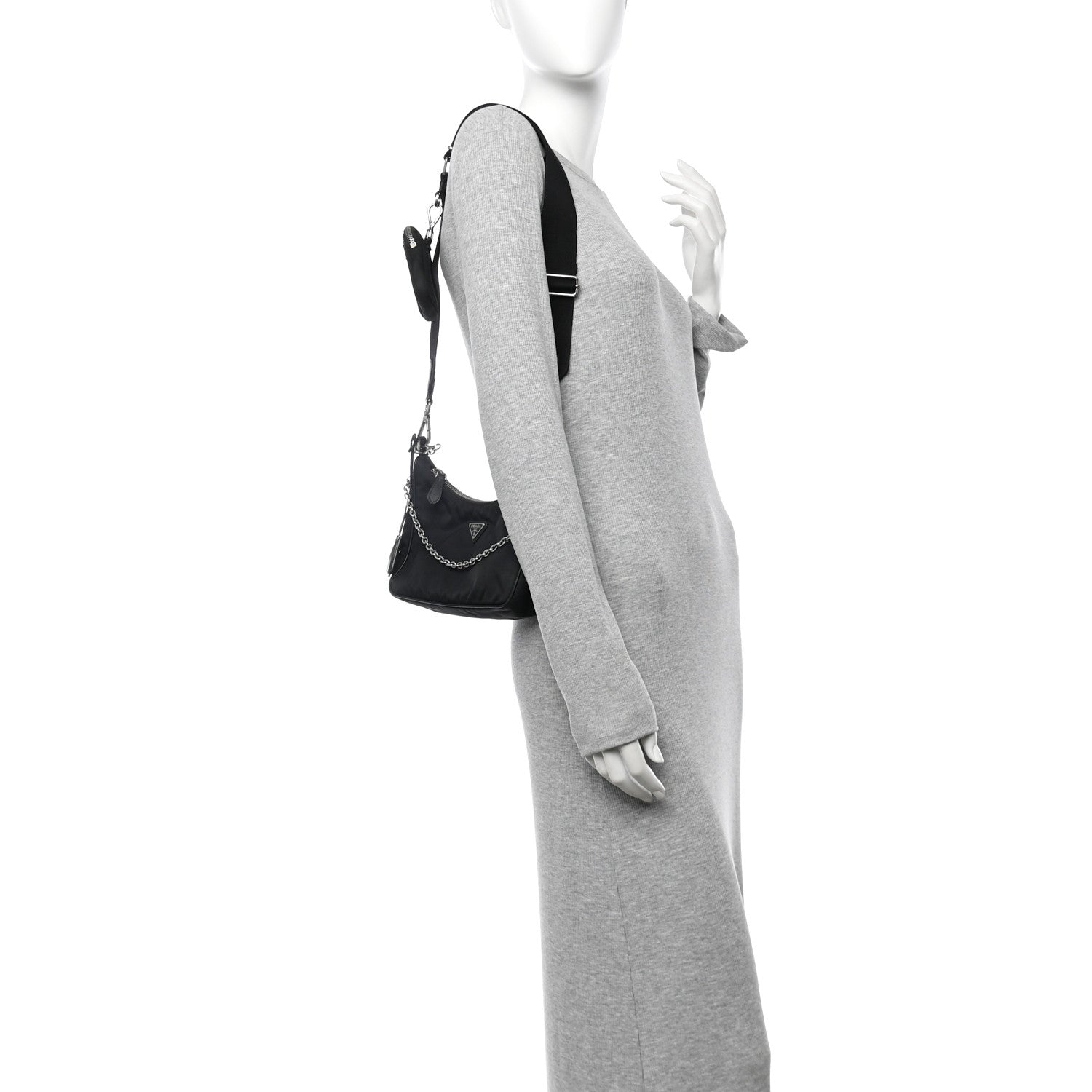 Prada Nylon Re-Edition 2005 Shoulder Bag Black