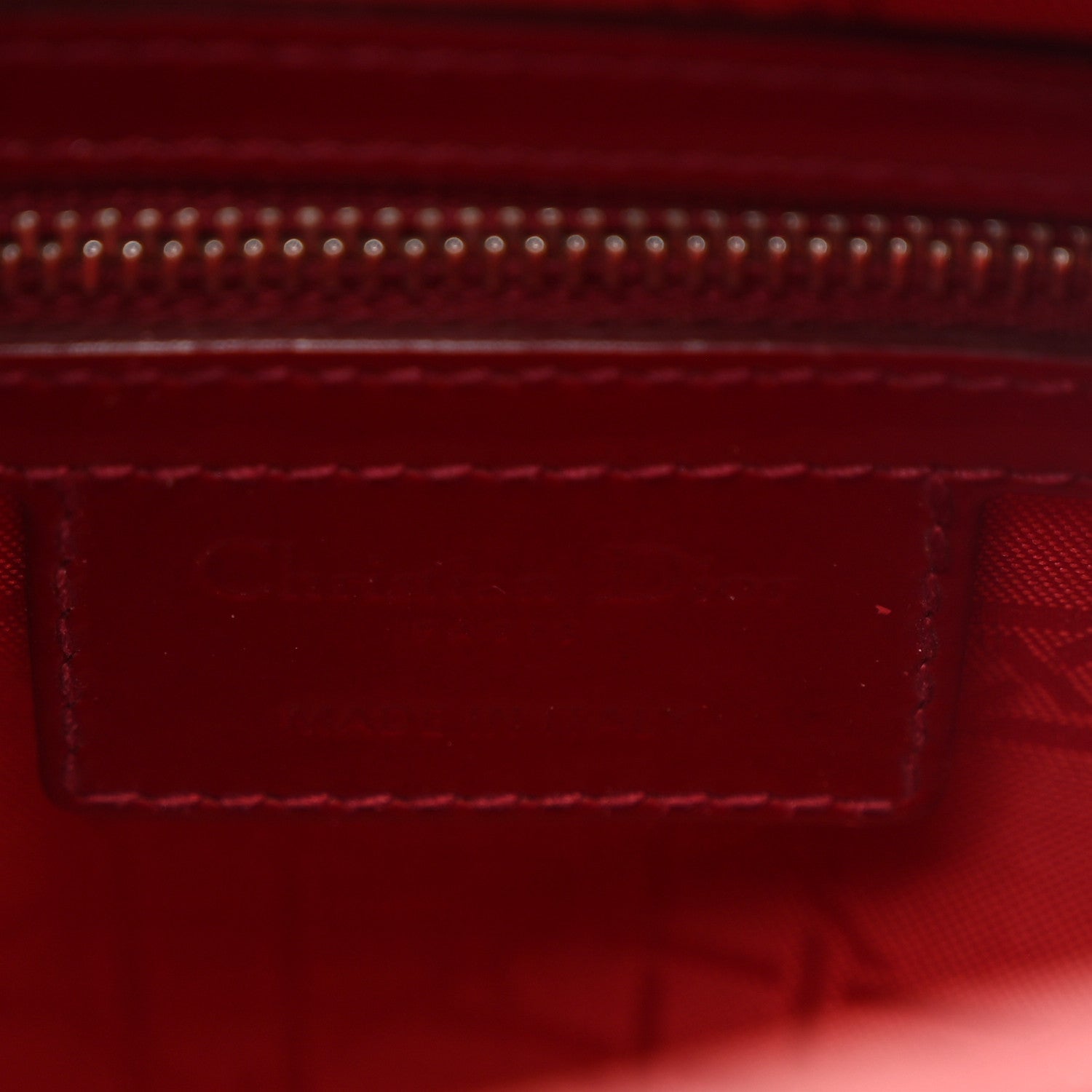 Christian Dior Patent Cannage Medium Lady Dior Red