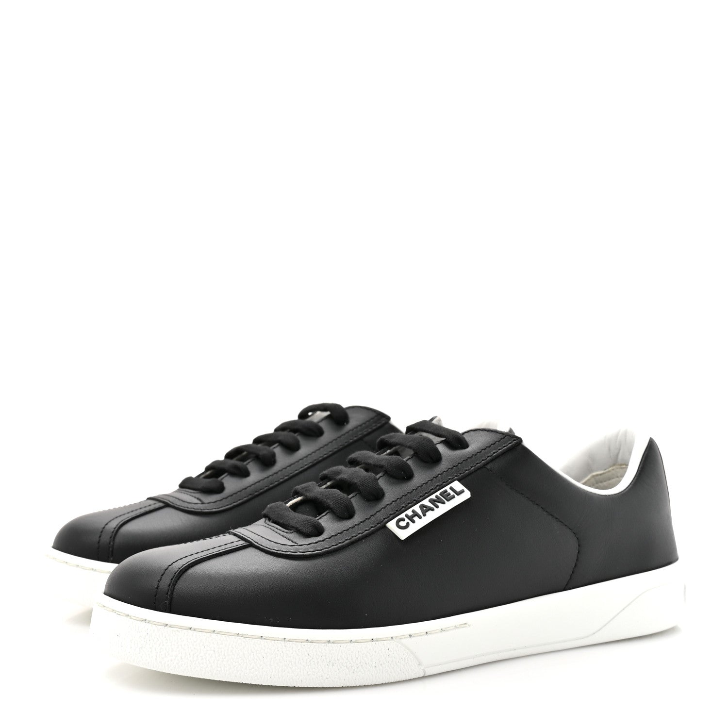 Calfskin CC Womens Sneakers 37 Black
