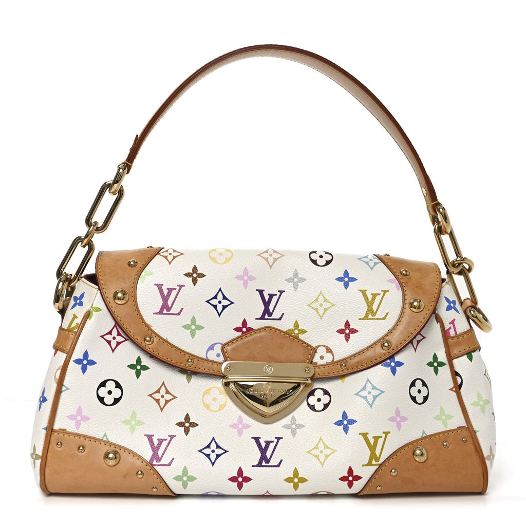 Louis Vuitton Monogram Multicolor Beverly MM White