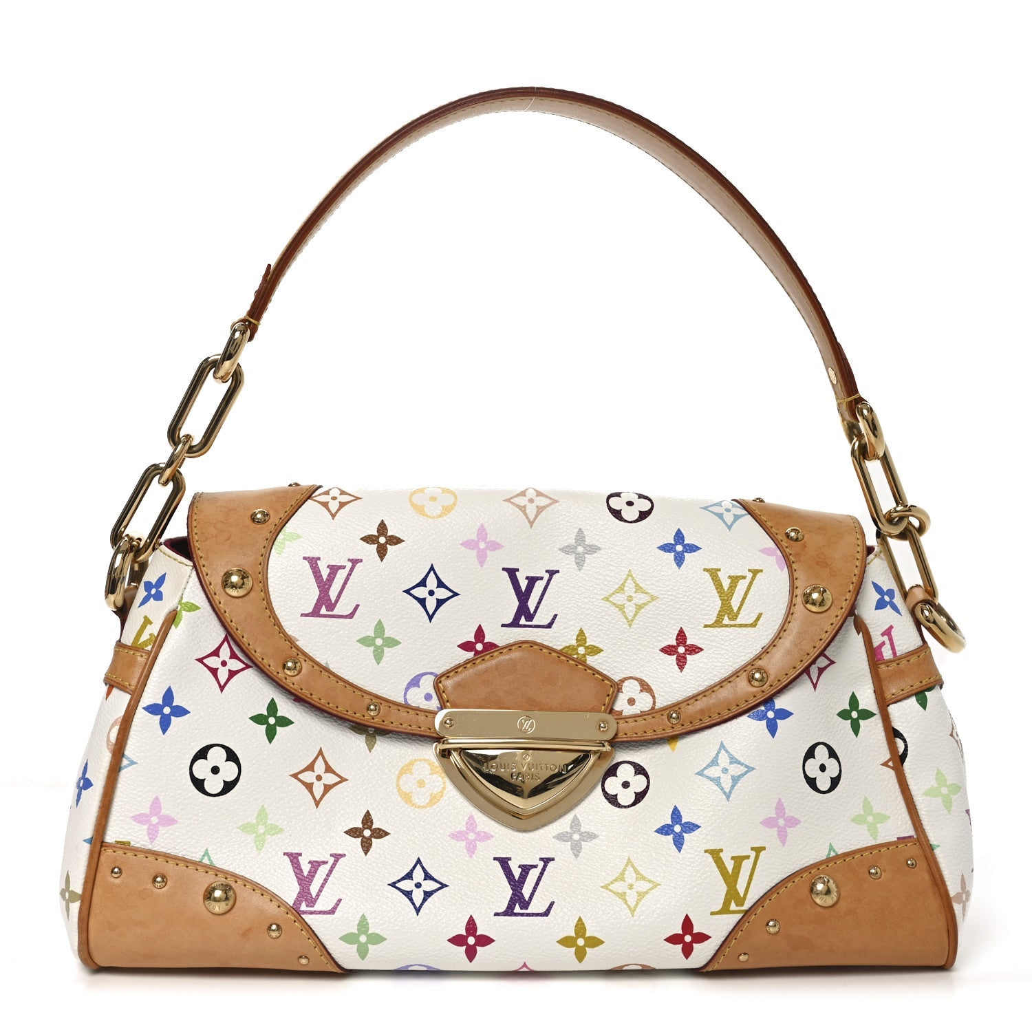 Louis Vuitton Monogram Multicolor Beverly MM White