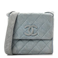 Chanel Suede Small Messenger Flap Light Blue