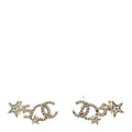 Crystal Star 5 CC Earrings Gold