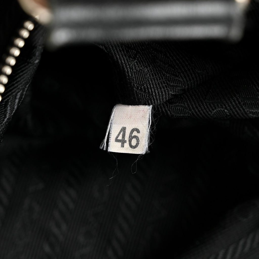 Prada Tessuto Nylon Moon Shoulder Bag Black