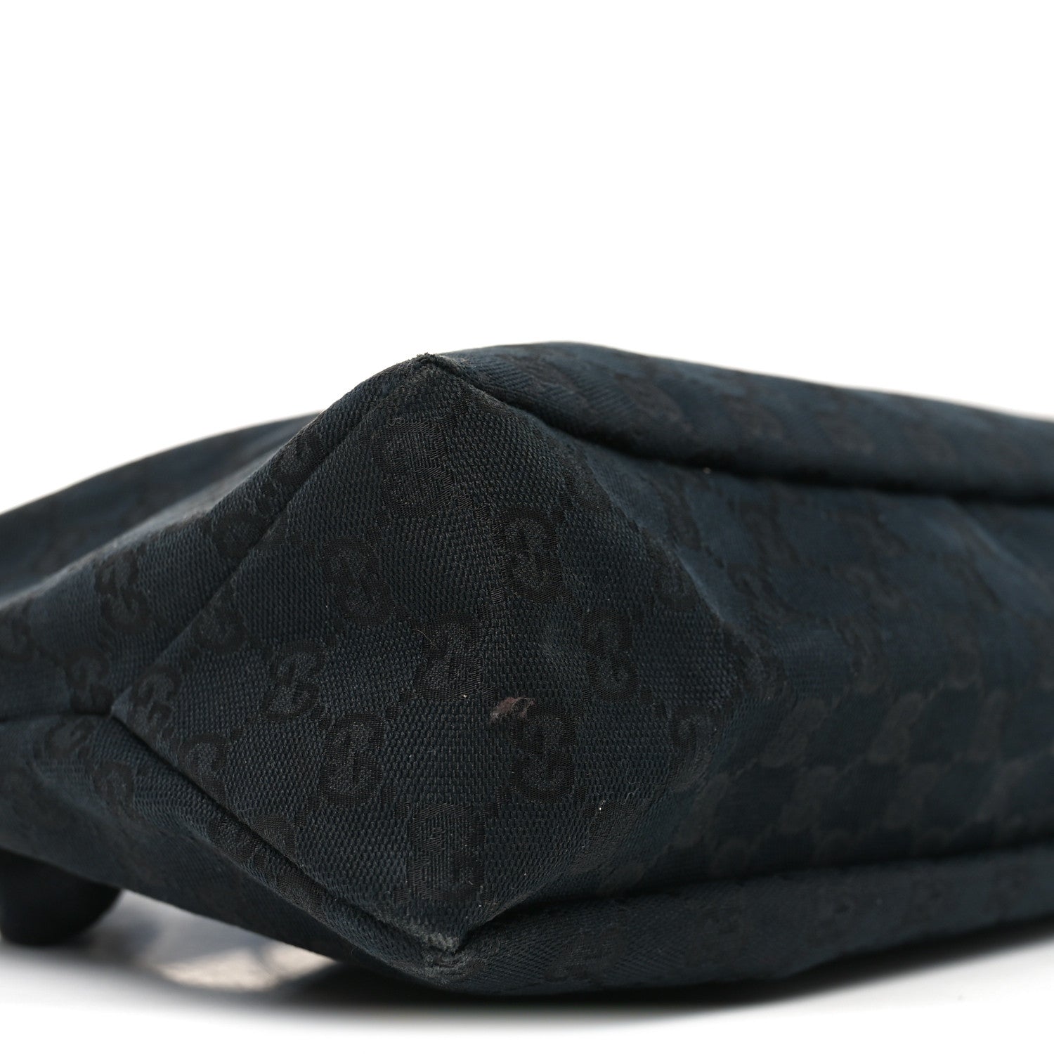 Gucci Monogram Medium Horsebit Chain Hobo Black