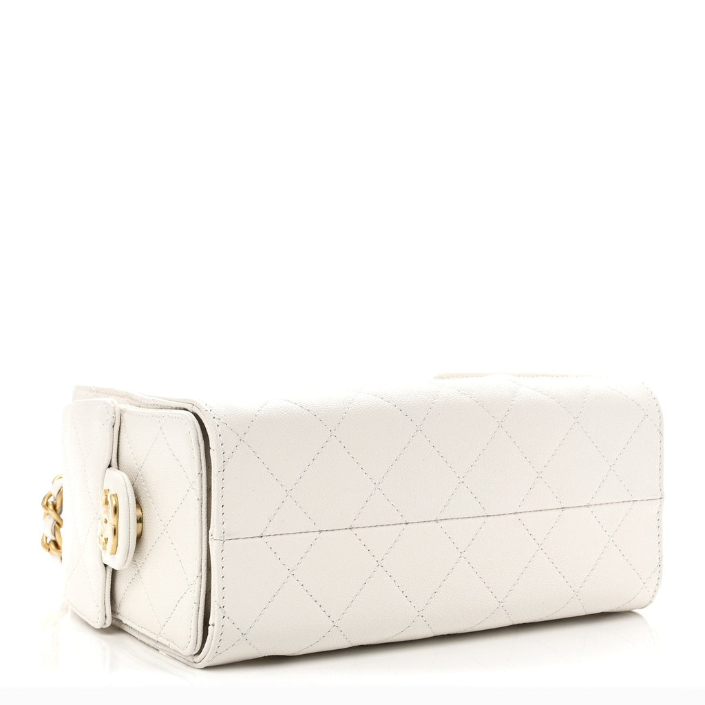 Chanel Caviar Quilted Mini Chanel 25 Handbag White