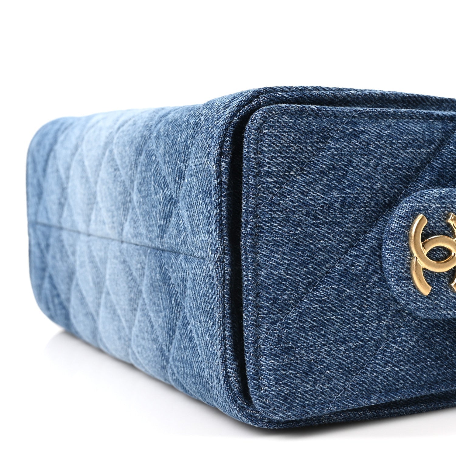 Chanel Washed Denim Quilted Mini Chanel 25 Handbag Blue