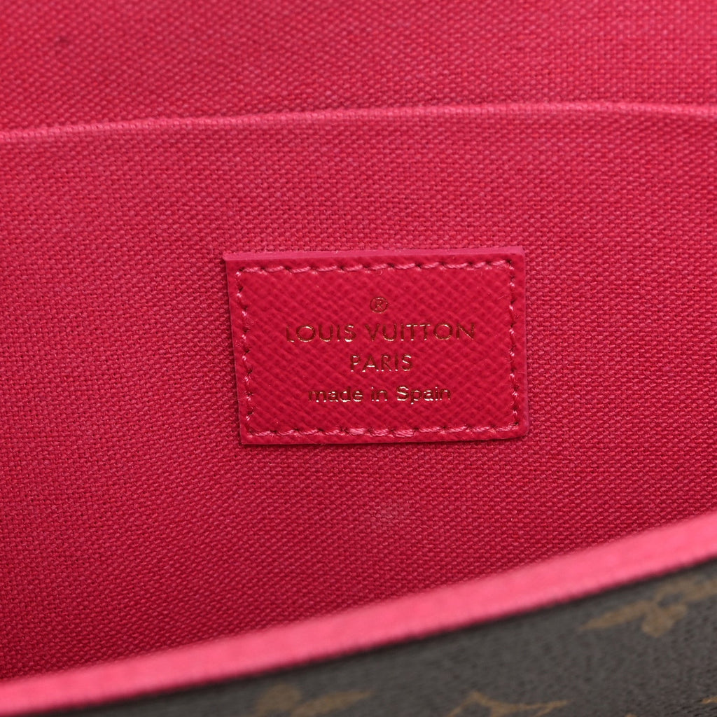 Louis Vuitton Monogram 2021 Christmas Animation Hollywood Pochette Felicie Chain Wallet Fuchsia