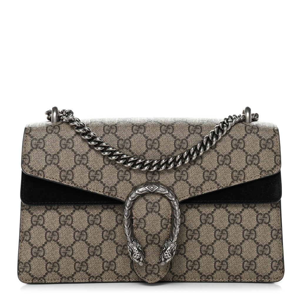 Gucci GG Supreme Monogram Small Dionysus Shoulder Bag Black