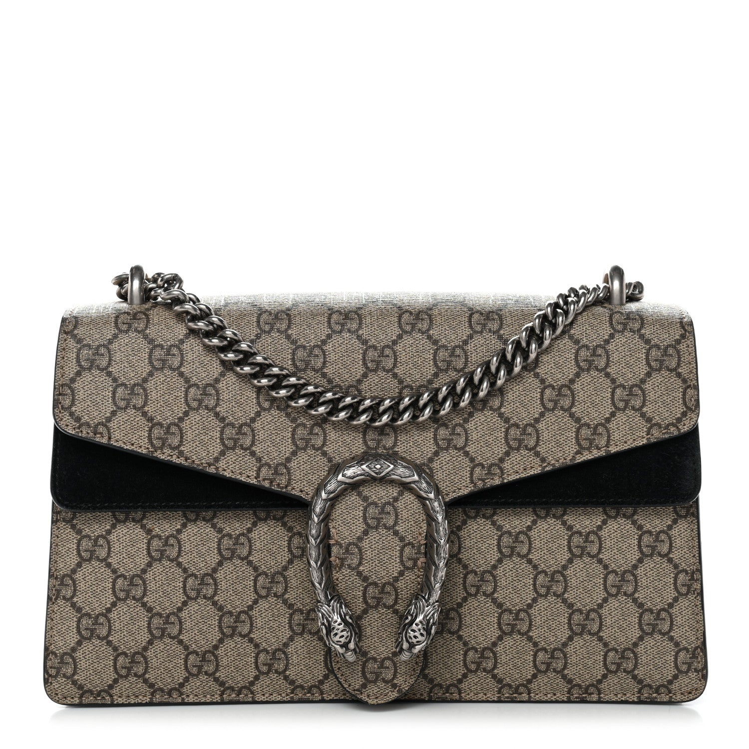 Gucci GG Supreme Monogram Small Dionysus Shoulder Bag Black