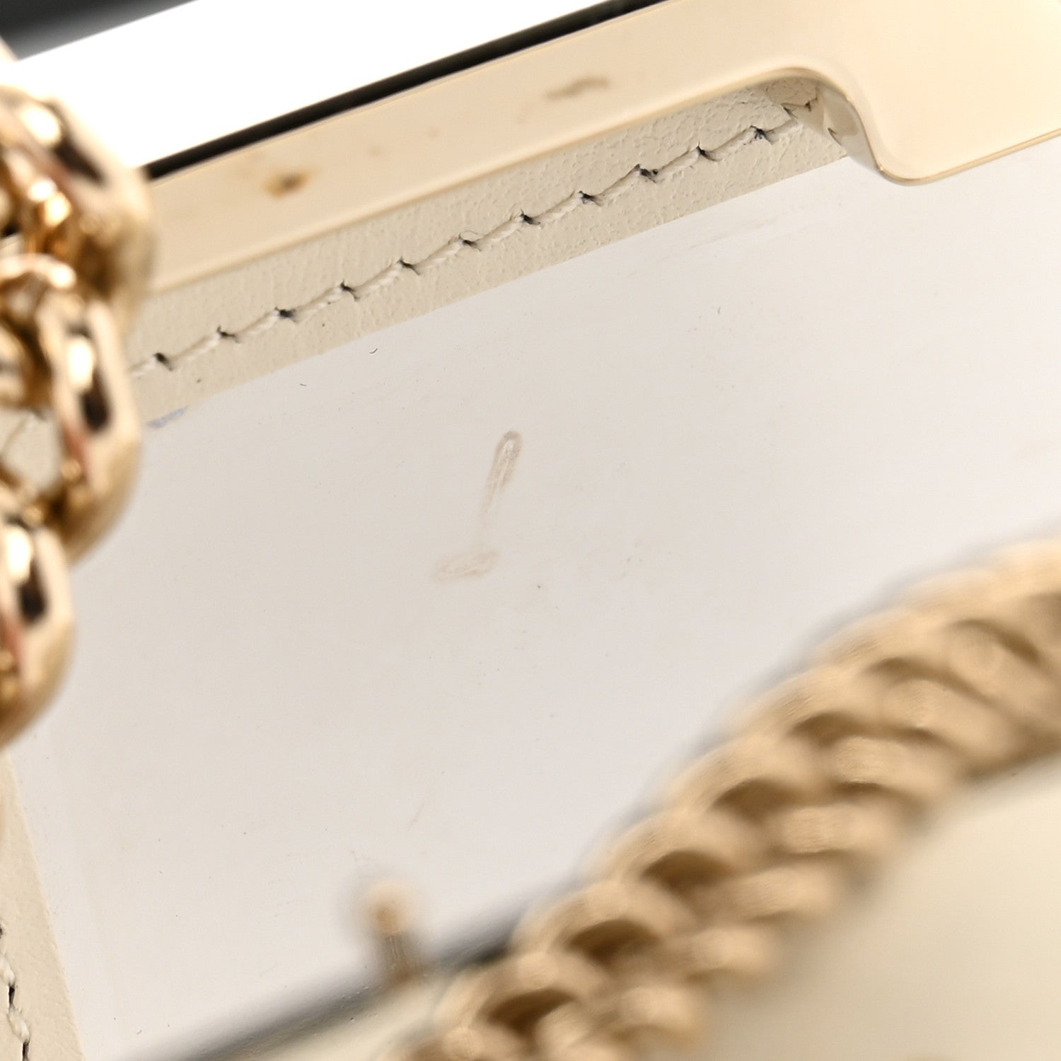 Chanel Patent Calfskin Boy Minaudiere White