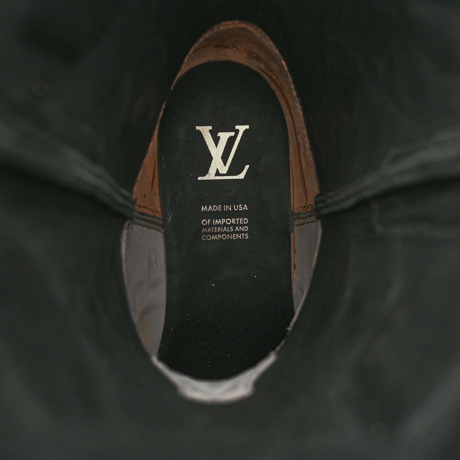 Louis Vuitton Calfskin LV Texan Mens Rider Boots 10.5 Black Silver