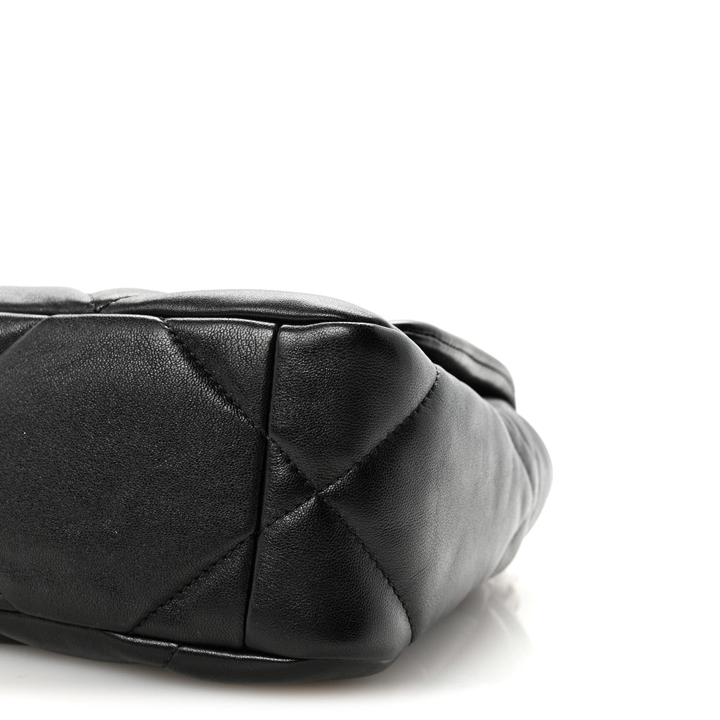 Chanel Lambskin Quilted Medium Chanel 19 Flap Black