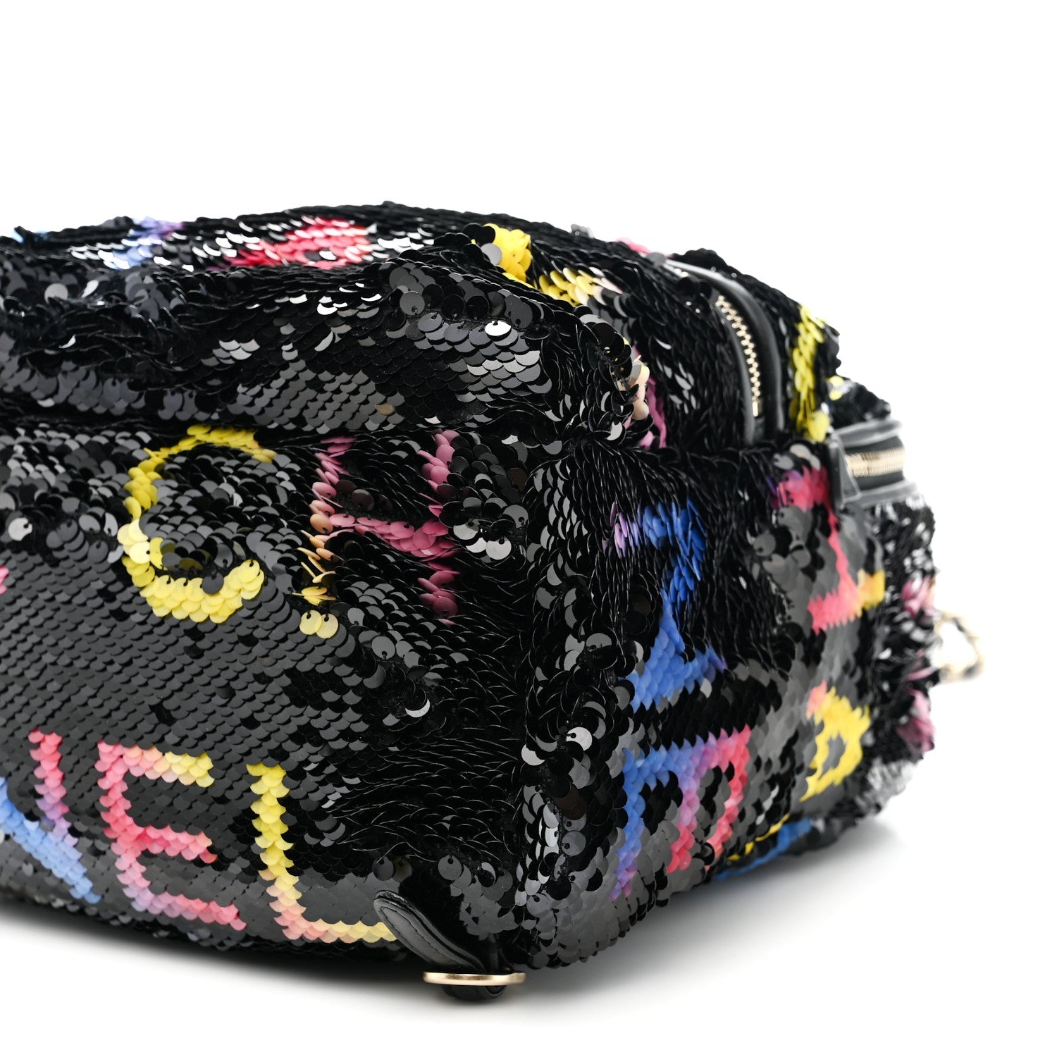Chanel Sequin Lambskin CC Backpack Black Red Blue Yellow