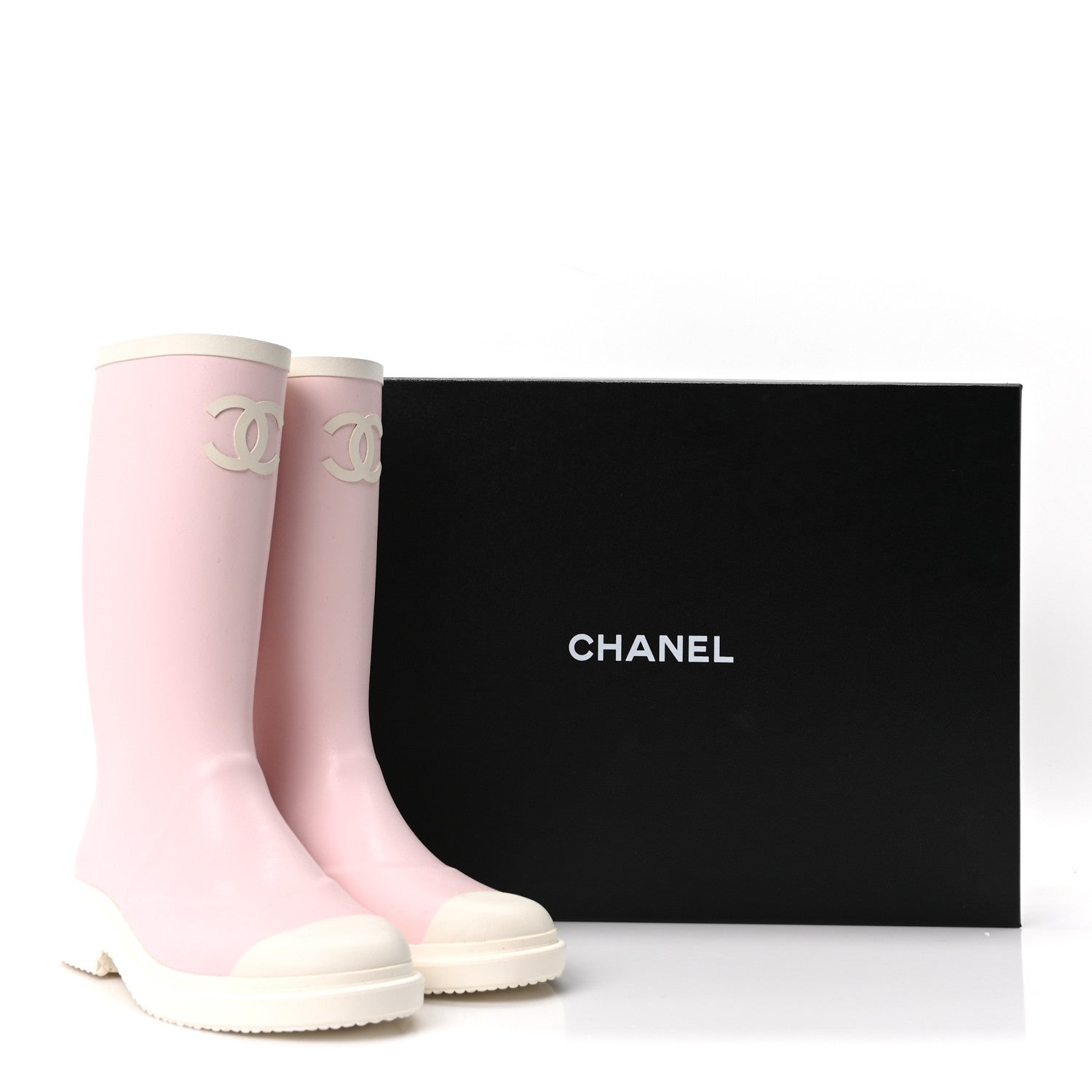 Caoutchouk CC High Boots 38 Light Pink White