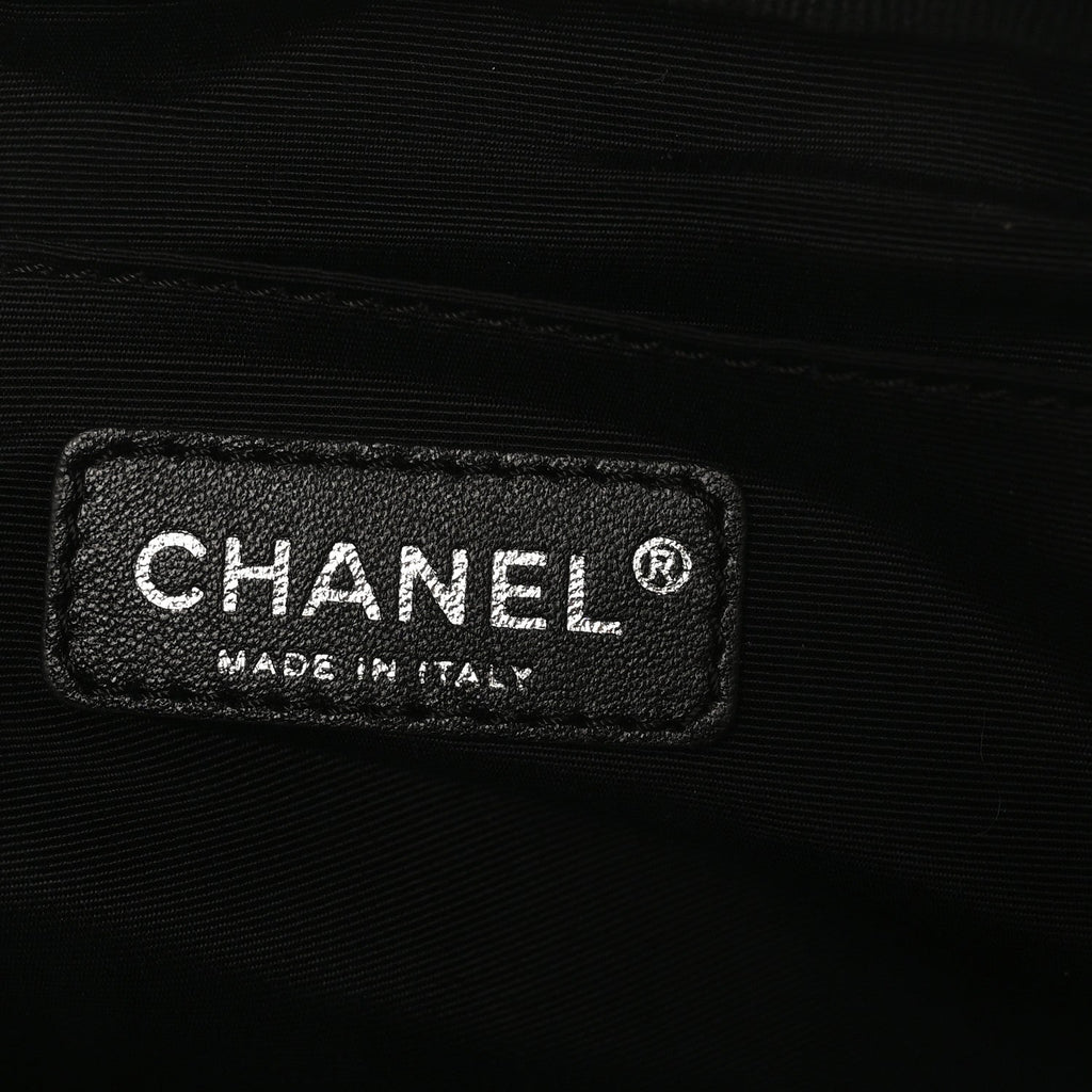 Chanel Jersey Reissue Quilted Camera Case  Black White