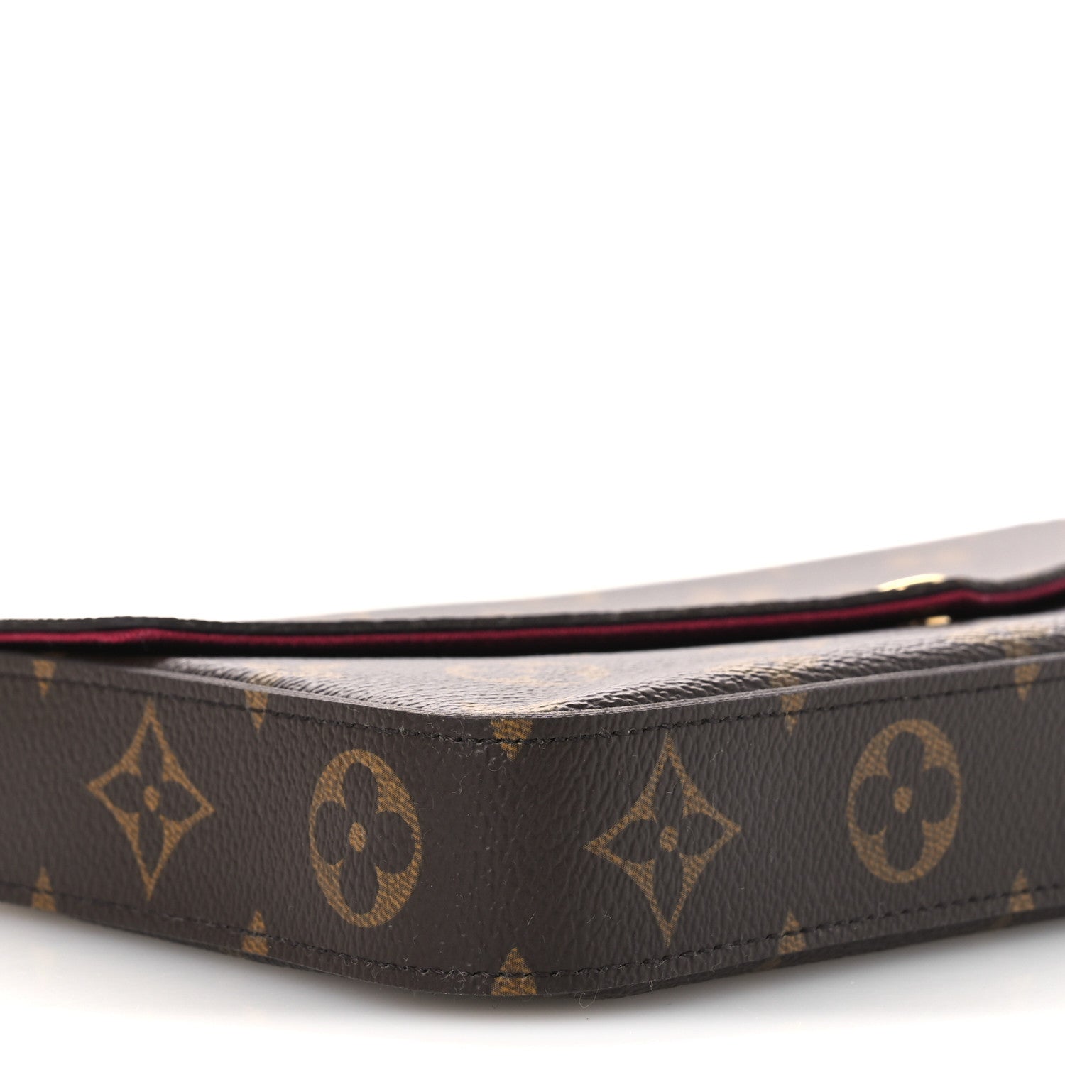 Louis Vuitton Monogram Pochette Felicie Chain Wallet Fuchsia