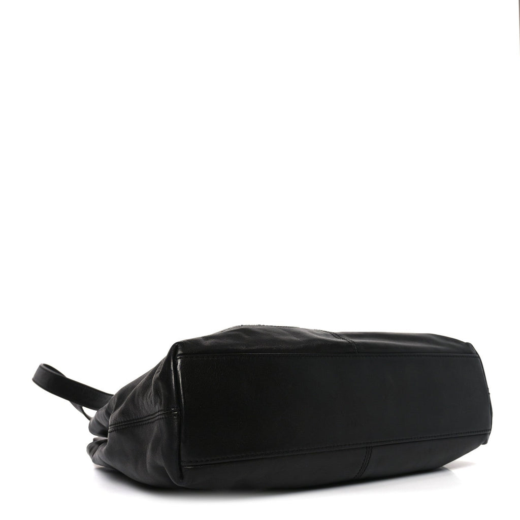 Chanel Lambskin CC Stitched Tote Black