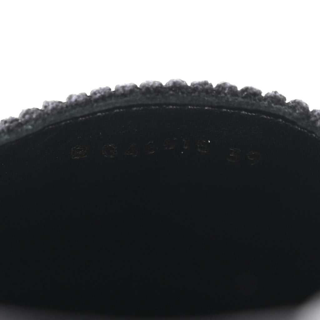 Corduroy Grosgrain Cap Toe CC Espadrille Flats 39 Black