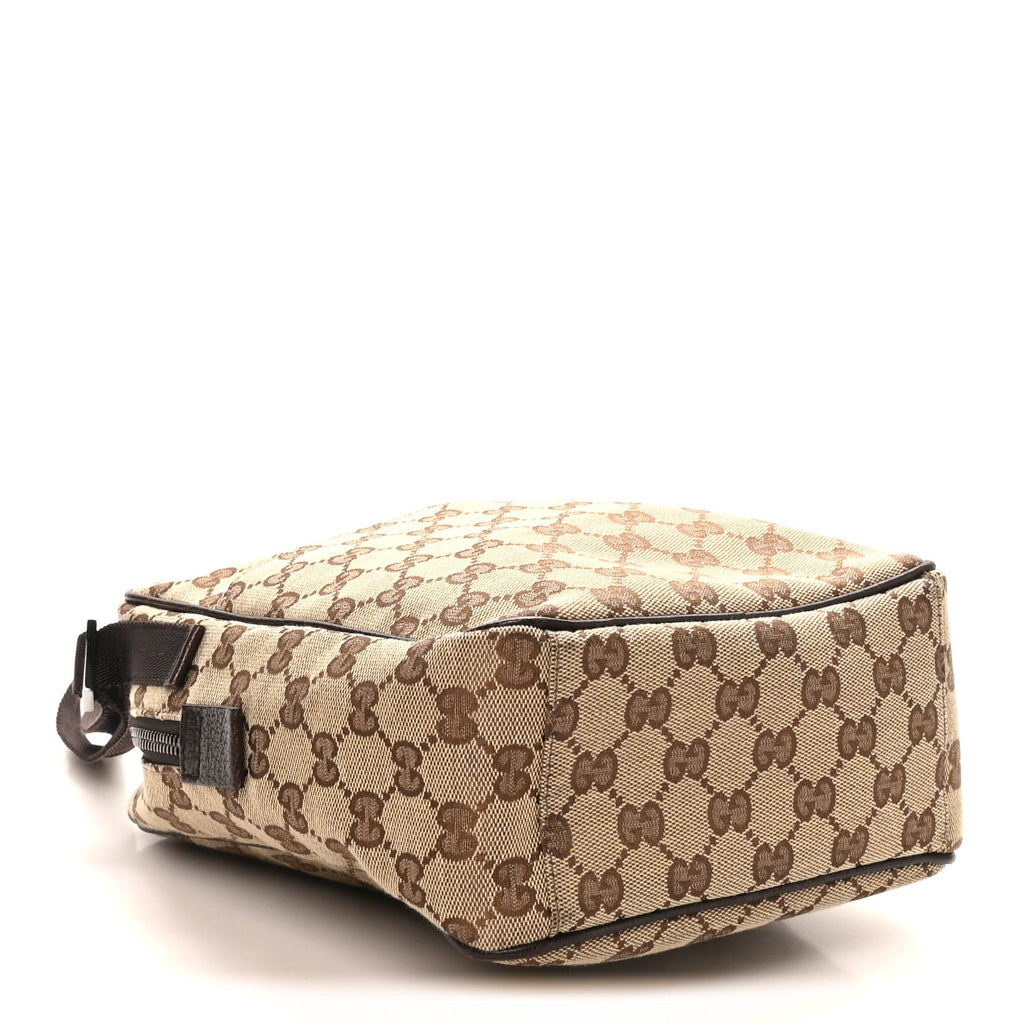 Gucci Monogram Messenger Bag Brown