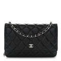 Chanel Caviar Quilted Wallet on Chain WOC Black
